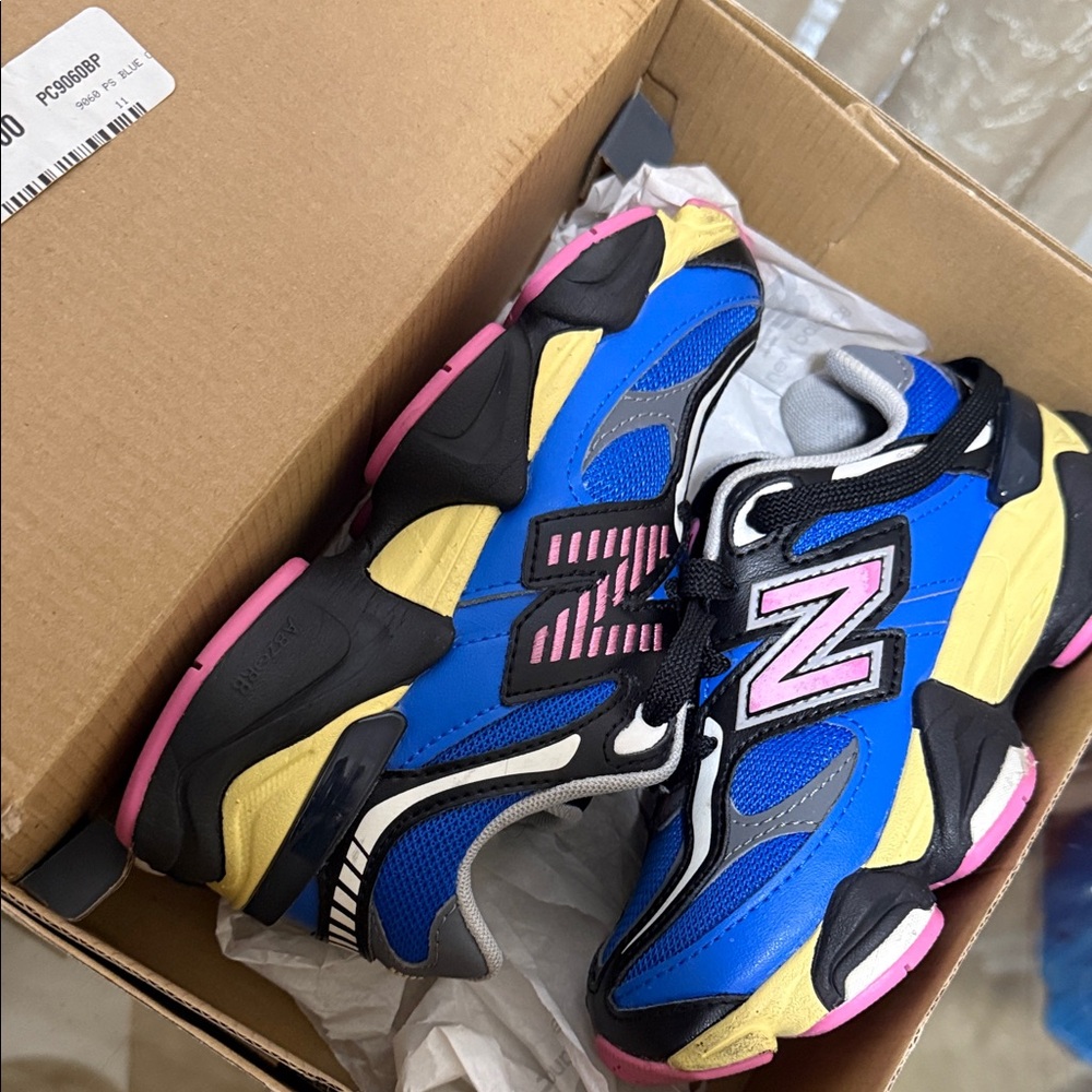 New Balance Kids' Blue, Pink, and Yellow Sneakers
